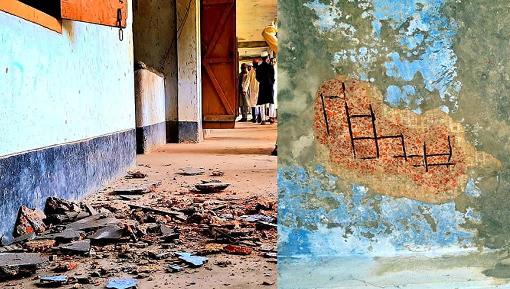 বোরহানউদ্দিনে খসে পড়ছে শতবর্ষী মাদ্রাসার ছাদ, ব্যাহত পাঠদান