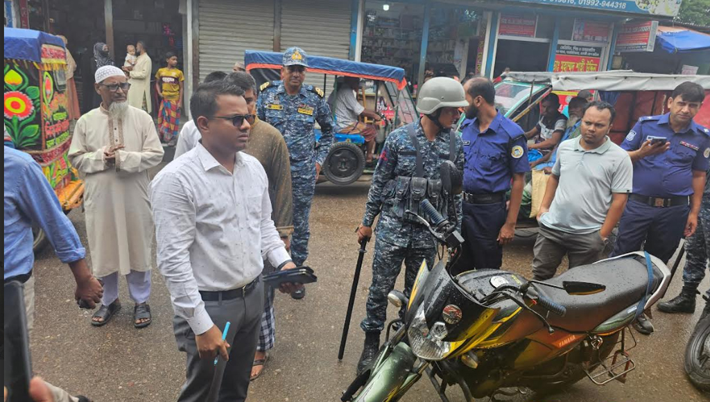 বোরহানউদ্দিনে আইনশৃঙ্খলা বাহিনীর অভিযানে জরিমানা