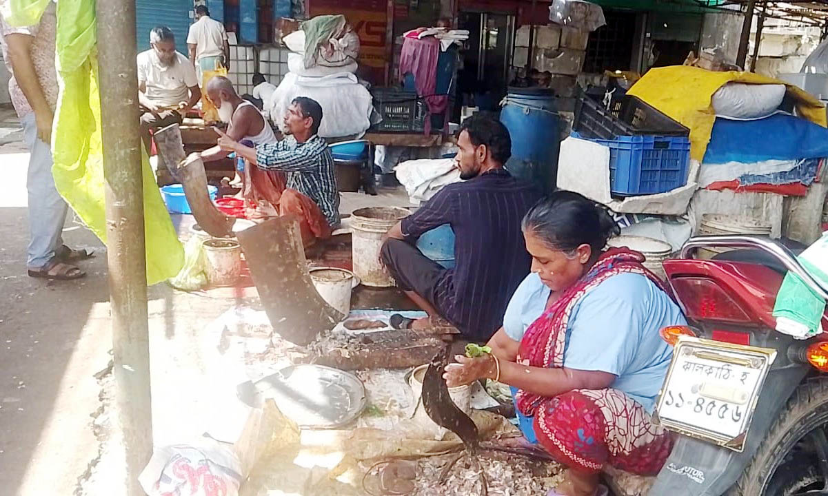 জীবনযুদ্ধের হাতিয়ার ছুরি–বঁটি: মাছ কাটার আয়ে চলছে অর্ধশতাধিক পরিবার
