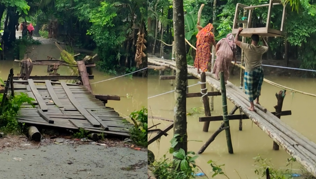 পাথরঘাটায় ঝুঁকির মুখে ৩৯ সেতু, দুর্ঘটনার শঙ্কা