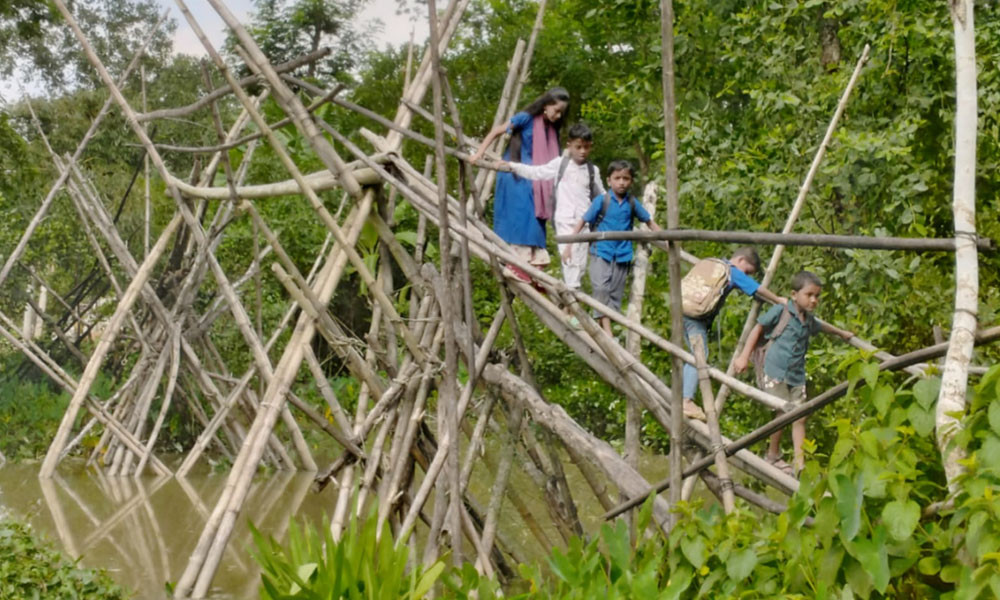 দুমকীতে সাঁকো ঝুঁকিপূর্ণ, কোমলমতি শিক্ষার্থীদের দুর্ভোগ