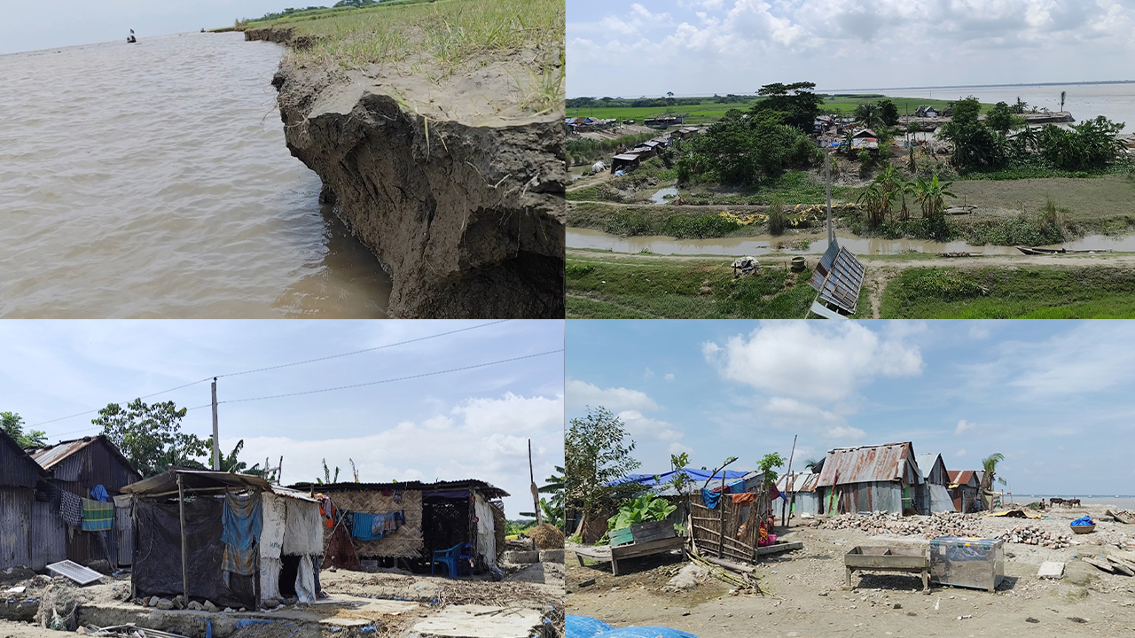 মেঘনার ভাঙনে বিলীন হচ্ছে ঘরবাড়ি-স্কুল-মসজিদ, দ্রুত ব্যবস্থা গ্রহনের দাবি